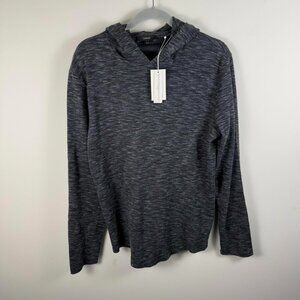 NWT VINCE Regular Fit Space Dyed Hoodie Black Medium